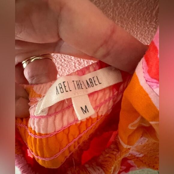 Anthropologie Able the Label Rumi Bright Floral Maxi Halter Dress Size M - Picture 5 of 10